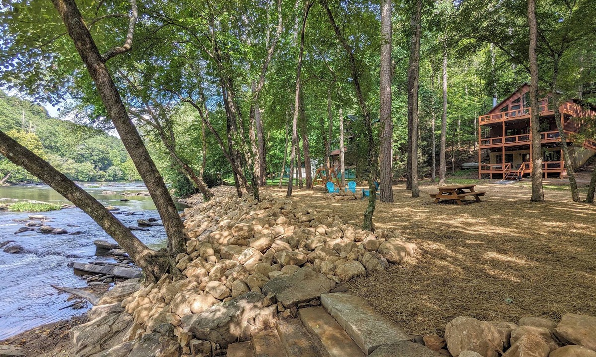 Ellijay Cabin | Gorgeous Riverfront Home - Stunning views on Rushing River with Recent Updates!