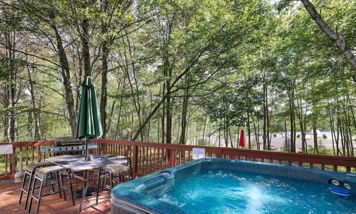 Locust Lake Village House | Huge Lakefront Escape in Poconos with Hot Tub, Fire Pit, Pool Table