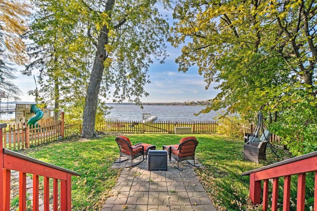Fox Lake House | Lakefront Home with Game Room, Theater and Dock!