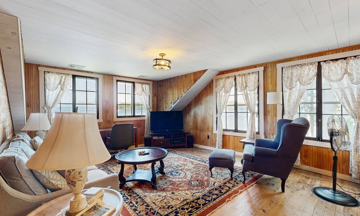 Meredith House | Quintessential lakefront home with woodstove, beach access, dock & washer/dryer