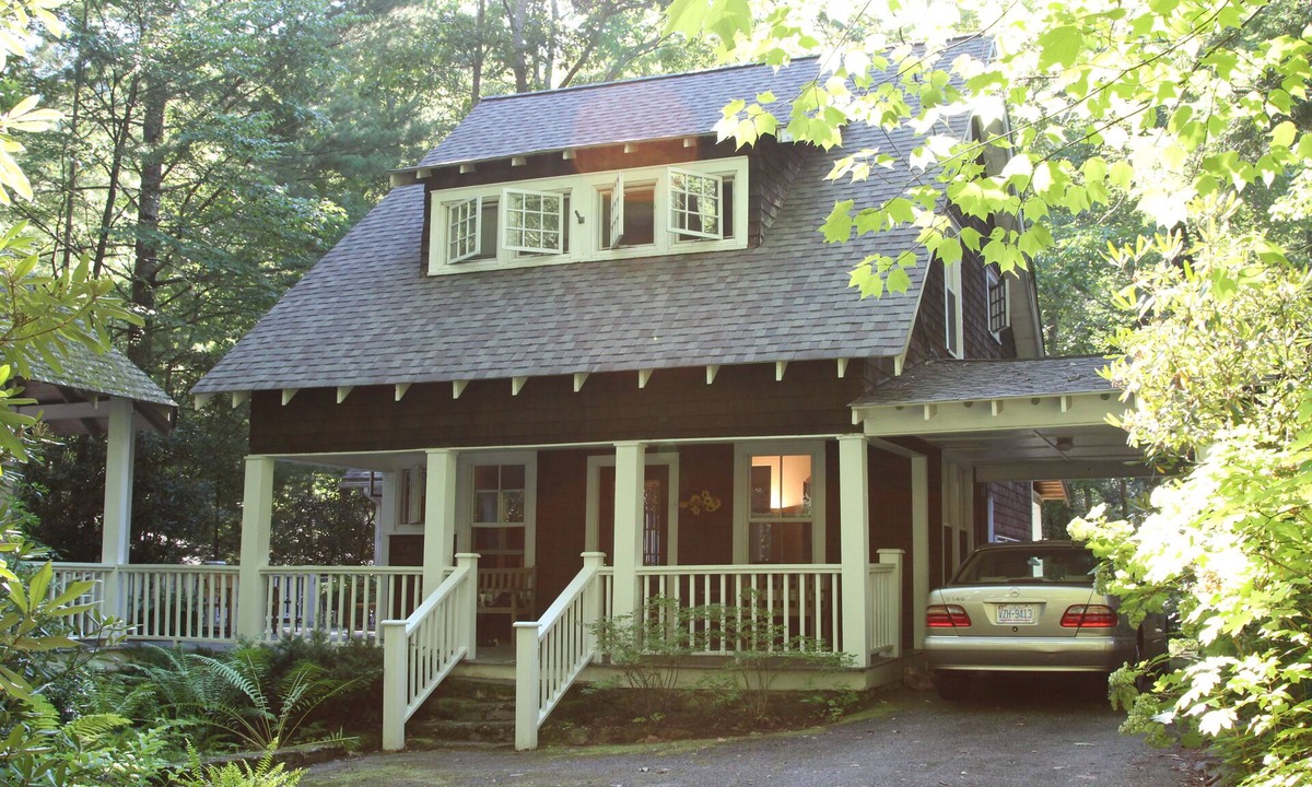 Black Mountain House | Updated Mountain Cottage Fireplace Deck, Gazebo & Sparkling Creek