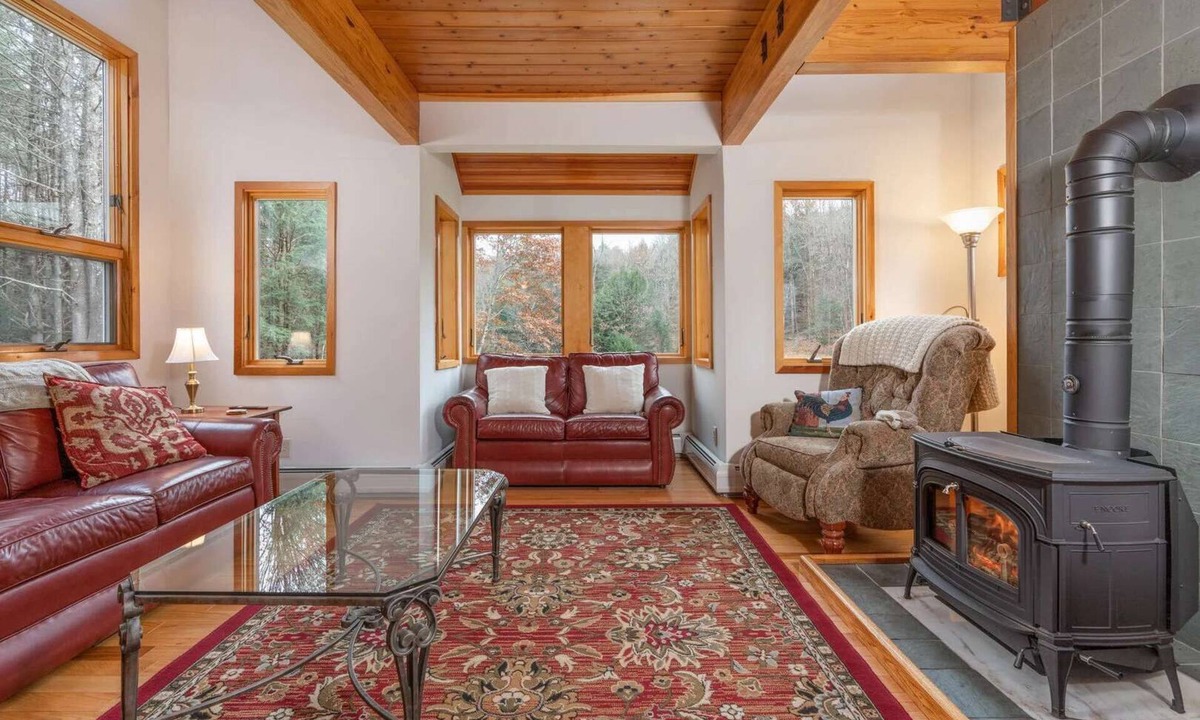 White River Junction House | Wheelock Farmhouse with Fireplace, Pet-Friendly