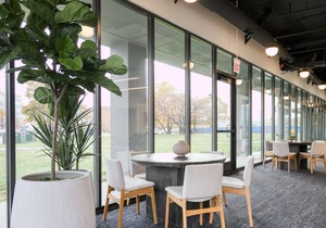 Tasteful Medical District 1BR w/ Gym & W/D, 1 block to L, by Blueground