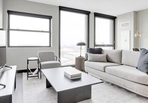 Tasteful Medical District 1BR w/ Gym & W/D, 1 block to L, by Blueground