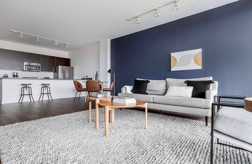 River West Apartment | Delightful River West 2BR w/Gym & Firepits, nr L Stop, by Blueground