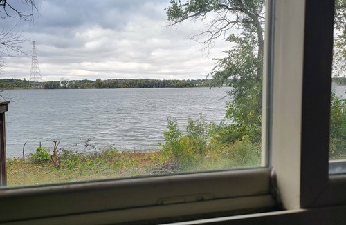 East Moline House | 1-bedroom house w/Cabin Interior on the Mississippi River.Campbells Island