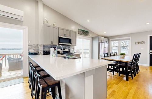 Channel Lake Apartment | 2nd-floor lakefront walk-up with firepit