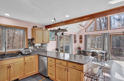 Gouldsboro Ski Chalet | A-Frame Chalet - Mountain modern in Big Bass Lake with pool!