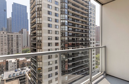 Rush and Division Apartment | Blueground | Rush & Division, balcony, nr Lake Shore Park