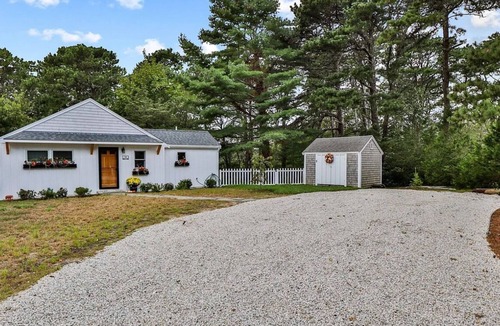 Northwest Harwich House | Charming 1bd, 1ba Cape Cod Cottage on the Rail Trail with an outdoor shower.