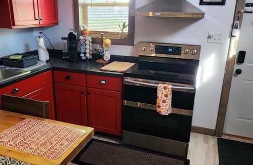Galesburg Apartment | Discover your perfect escape in this beautifully designed loft apartment.