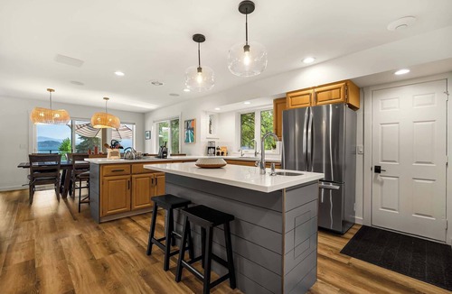 Sandpoint House | Dog-Friendly Beachfront Getaway, Hot Tub, Boat Lift