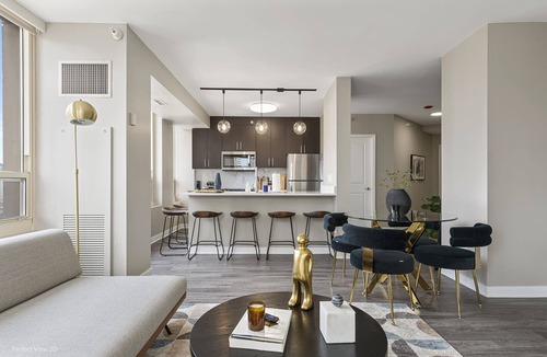 Rush and Division Apartment | Elegant 2BR with Resort Amenities & City Views
