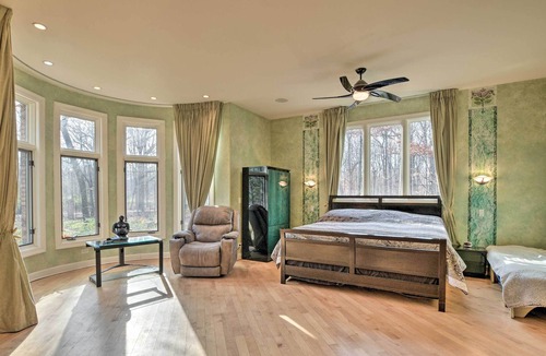 Riverwoods Villa | Elegant Riverwoods Escape w/ Private Sauna!