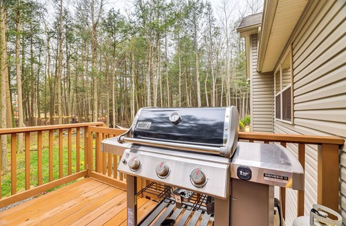Blakeslee House | Fire Pit, Game Room, Lake, On-Site Stream Poconos!