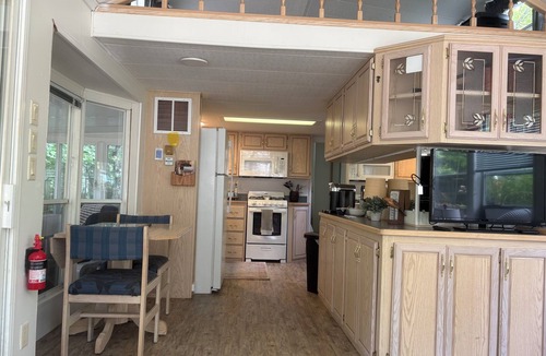 North Sebago Cabin | Lakefront Sebago Getaway with Dock, Canoe & Cozy Campfire Nights