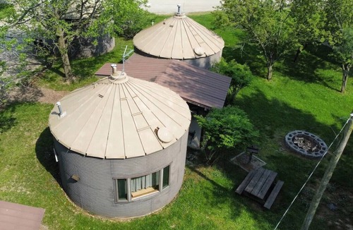 Orange Prairie Cottage | Large Grain Bin Cottages