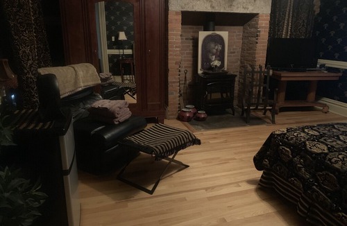 East Dubuque House | Merry Mansion - Garden Room w/ Fireplace