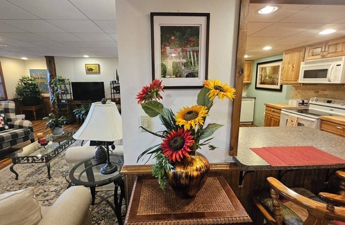 Sylva Cabin | Mountain View Retreat/2BR Log Home Apt w/Private Dining Deck & BBQ/Massage