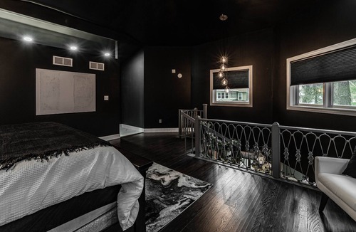 Lincoln House | Mysterious Black Lincoln, IL Octagon Goth House