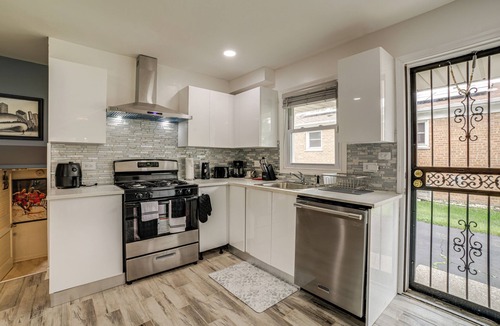 South Holland House | Patio & Yard: Quiet Home in Chicago Area