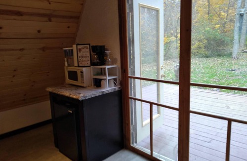 Ellsworth Cabin | Pet Friendly A-Frame Cabin @ Dawson Lake/Moraine View State Park