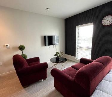 Downtown Des Moines Apartment | Red Velvet Studio