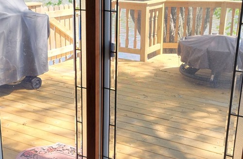 Lynn Center Cabin | Relax on the Rock River in fall, book our cozy 1-bedroom cabin!
