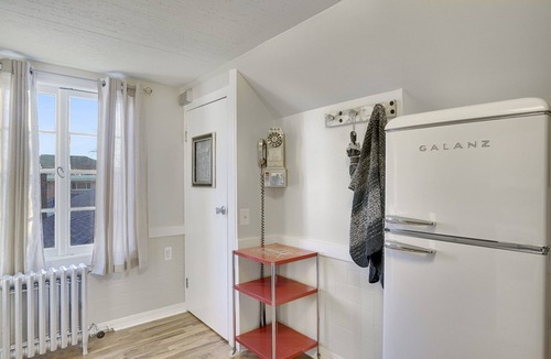 Palatine Apartment | Retro Apt-Private Deck-King Bed-Downtown-Huge Sofa-Free Parking-Walk to Train