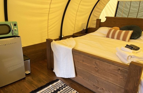 Lillington House | River-Front Wagon Glamping- The Dogwood
