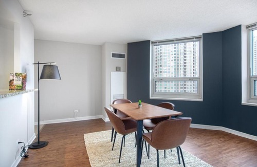 Rush and Division Apartment | River N 1BR w Gym WD nr Mag Mile CHI-86