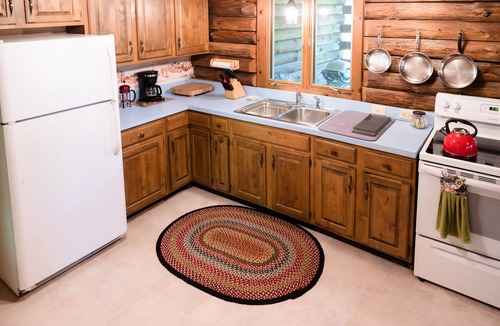 Guilford Cabin | Rustically Romantic Log Cabin near Sweet Pond