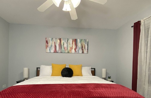 Oswego House | Sophisticated Town home w/ King Beds and Fenced Yard