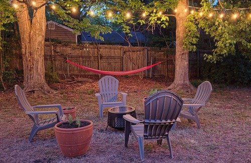 Greensboro House | Spacious 4BR Home with Game Room and Backyard Oasis with Firepit and Hammock!