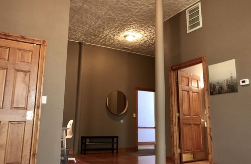 Jerseyville Apartment | Spacious loft in the heart of downtown Jerseyville. Free EV charging nearby