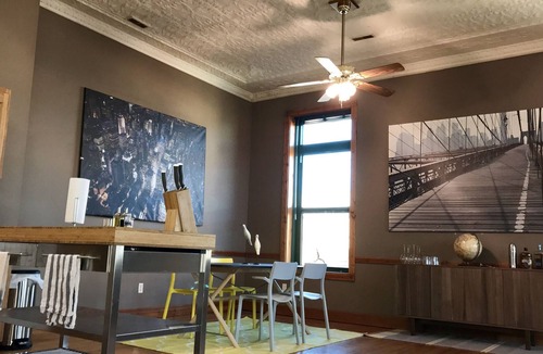 Jerseyville Apartment | Spacious loft in the heart of downtown Jerseyville. Free EV charging nearby