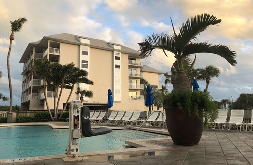 Stuart Condo | Stunning Oceanfront View 2BR Heated Pool steps to Beach & Tiki Bar Resort Access