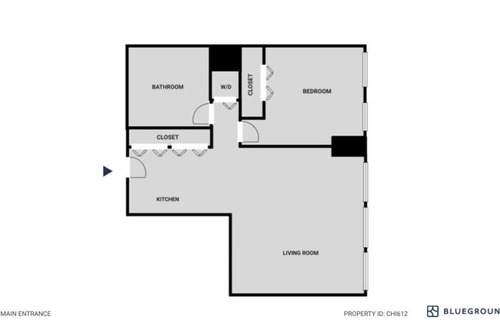 Illinois Medical District Apartment | Tasteful Medical District 1BR w/ Gym & W/D, 1 block to L, by Blueground