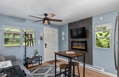 Mulberry Grove Cabin | Tiny Cabin in the Woods - Firepit - just off I-70 - Pets Welcome!