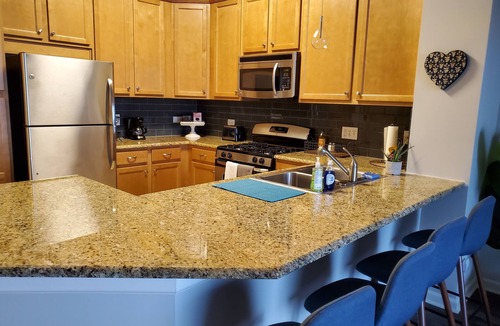 Downers Grove Condo | Upscale Condo Close to, Free Parking, Fireplace, Non Smoking Community
