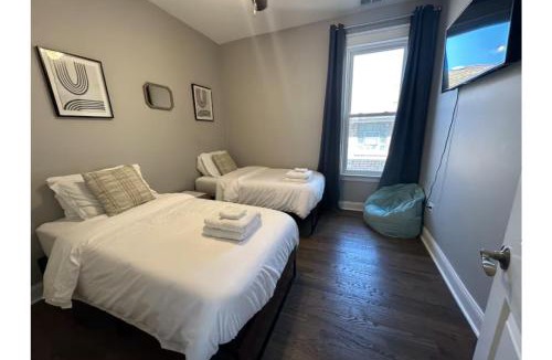 South Shore House | Walk to the Lake! Grill, Fireplace, Sleeps 12