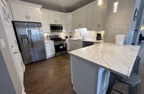 South Shore House | Walk to the Lake! Grill, Fireplace, Sleeps 12