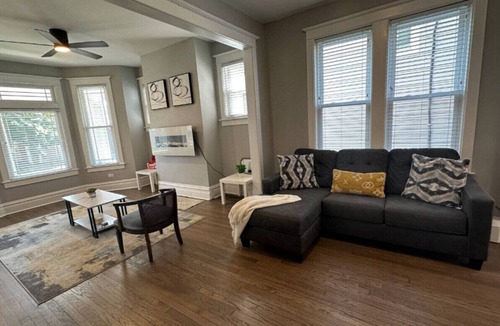 South Shore House | Walk to the Lake! Grill, Fireplace, Sleeps 12
