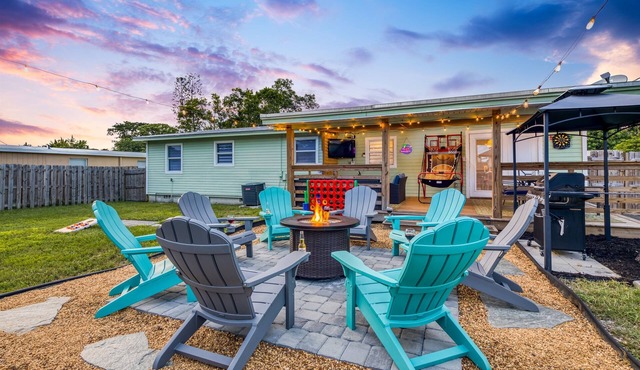 Arcade Game Room · Firepit Patio · Kids Bunkroom