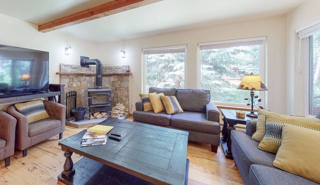 Dog-friendly riverfront home with ping-pong, grill, EV charger, fast WiFi & W/D